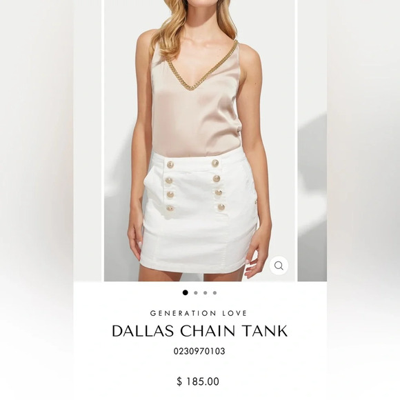 GENERATION LOVE DALLAS CHAIN TANK, NWOT - Picture 2 of 8
